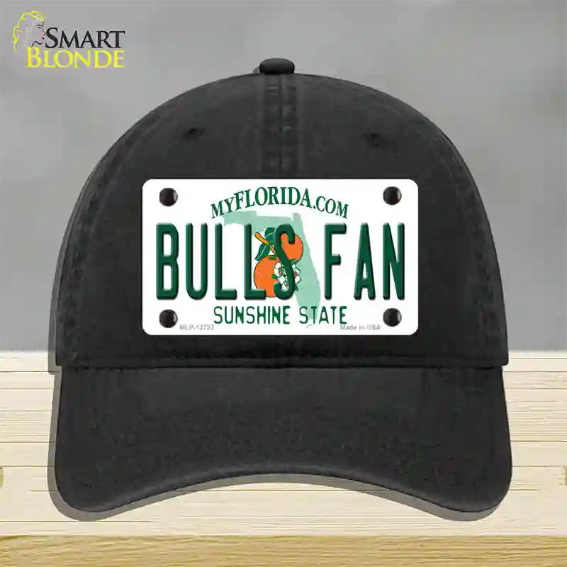 Bulls Fan Novelty License Plate Hat Unconstructed Cotton / Black