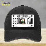 Georgia Fan Novelty License Plate Hat Unconstructed Cotton / Black