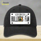 Bulldogs Fan Georgia Novelty License Plate Hat Unconstructed Cotton / Black