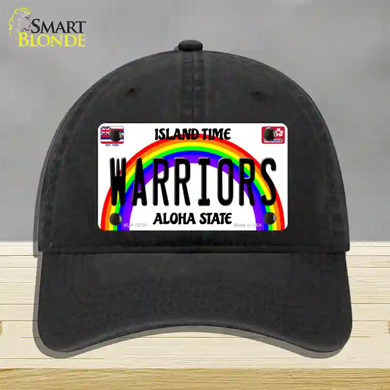 Warriors Novelty License Plate Hat Unconstructed Cotton / Black