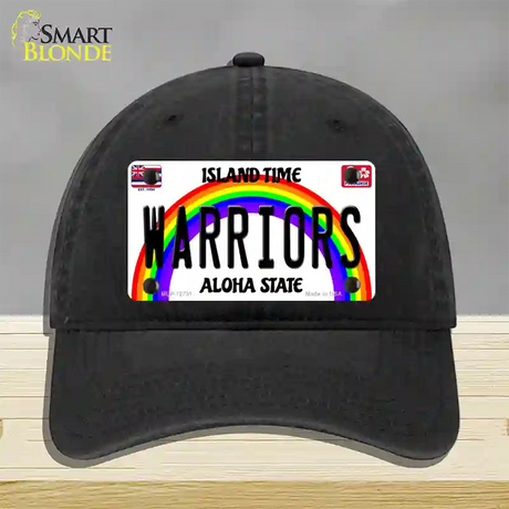 Warriors Novelty License Plate Hat Unconstructed Cotton / Black