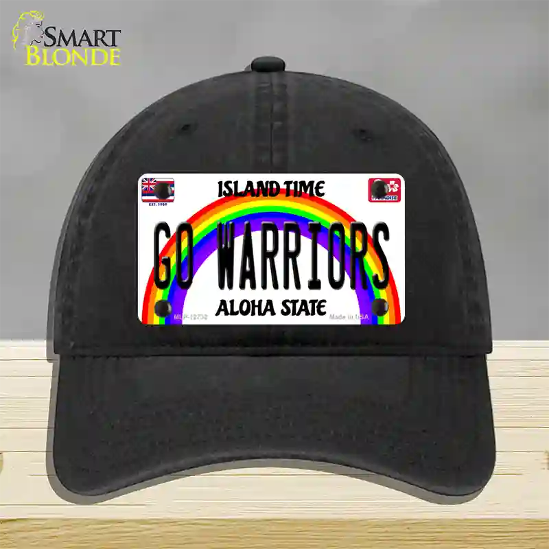 Go Warriors Novelty License Plate Hat Unconstructed Cotton / Black