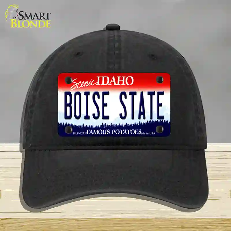 Boise State Novelty License Plate Hat Unconstructed Cotton / Black