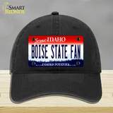 Boise State Fan Novelty License Plate Hat Unconstructed Cotton / Black