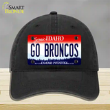 Go Broncos Novelty License Plate Hat Unconstructed Cotton / Black