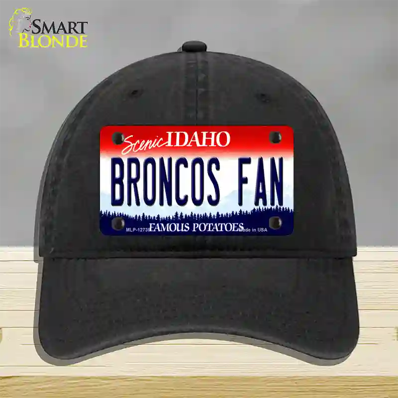 Broncos Fan Novelty License Plate Hat Unconstructed Cotton / Black