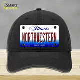 Northwestern Novelty License Plate Hat Unconstructed Cotton / Black