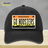 Go Hoosiers Novelty License Plate Hat Tag Unconstructed Cotton / Black