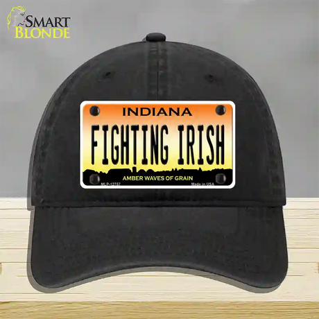 Fighting Irish Novelty License Plate Hat Tag Unconstructed Cotton / Black