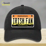 Irish Fan Novelty License Plate Hat Tag Unconstructed Cotton / Black