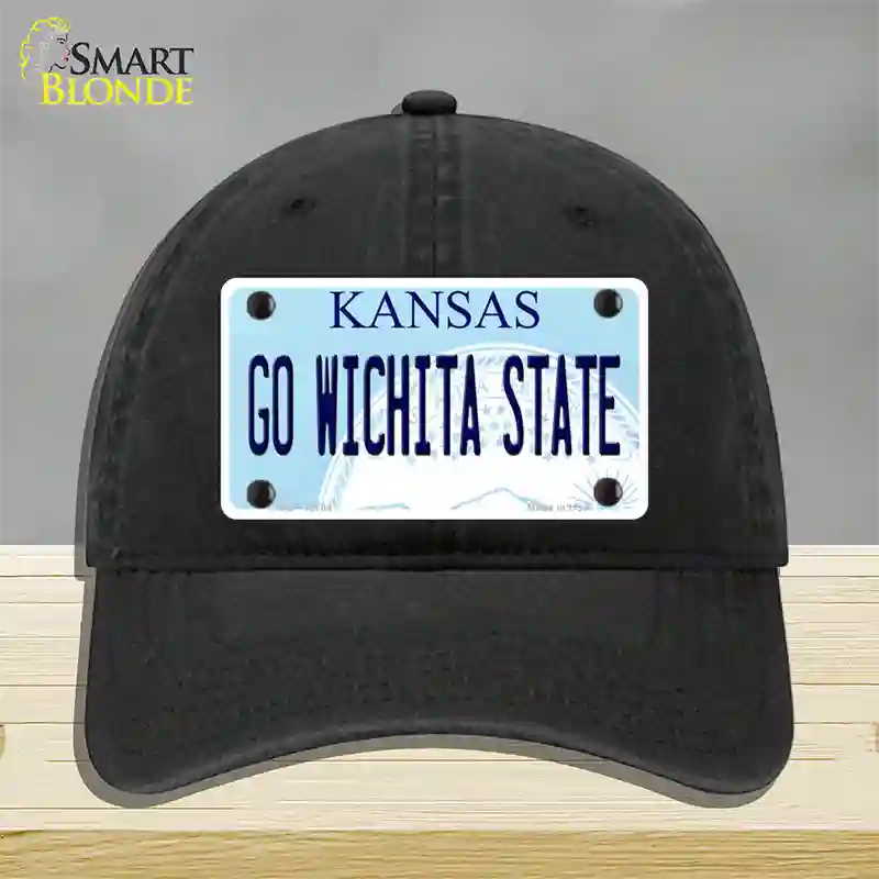 Go Wichita State Novelty License Plate Hat Tag Unconstructed Cotton / Black