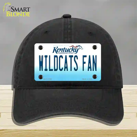 Kentucky Wildcats Fan Novelty License Plate Hat Tag Unconstructed Cotton / Black