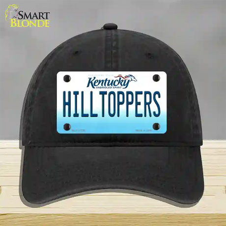 Hilltoppers Novelty License Plate Hat Tag Unconstructed Cotton / Black