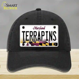 Terrapins Novelty License Plate Hat Tag Unconstructed Cotton / Black