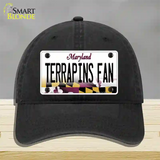 Terrapins Fan Novelty License Plate Hat Tag Unconstructed Cotton / Black