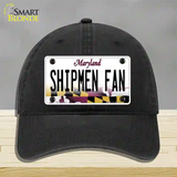 Shipmen Fan Novelty License Plate Hat Tag Unconstructed Cotton / Black