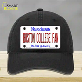 Boston College Fan Novelty License Plate Hat Unconstructed Cotton / Black