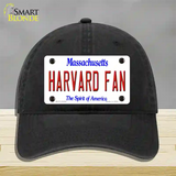 Harvard Fan Novelty License Plate Hat Unconstructed Cotton / Black