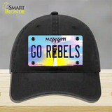 Go Rebels Novelty License Plate Hat Unconstructed Cotton / Black