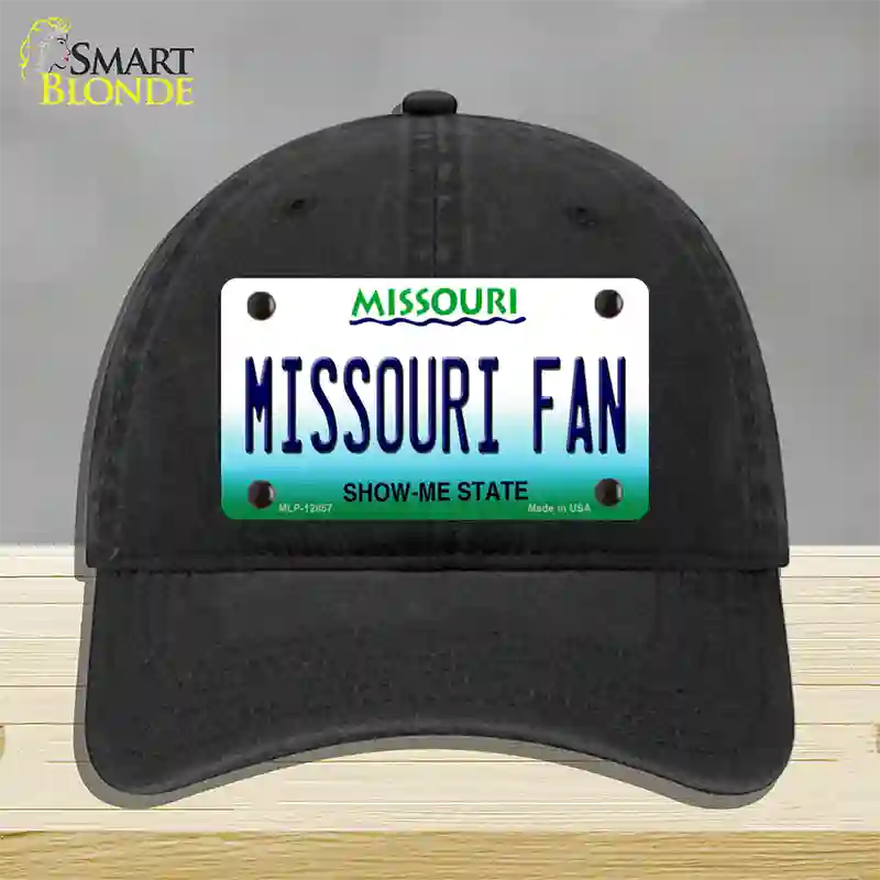 Missouri Fan Novelty License Plate Hat Unconstructed Cotton / Black