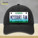 Missouri Fan Novelty License Plate Hat Unconstructed Cotton / Black