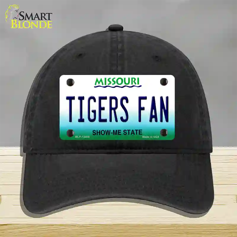 Tigers Fan Missouri Novelty License Plate Hat Unconstructed Cotton / Black