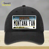 Montana Fan Novelty License Plate Hat Unconstructed Cotton / Black