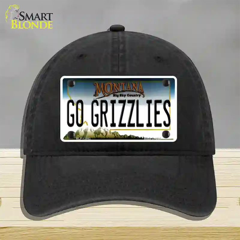 Go Grizzlies Novelty License Plate Hat Unconstructed Cotton / Black