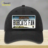 Bobcats Fan Novelty License Plate Hat Unconstructed Cotton / Black