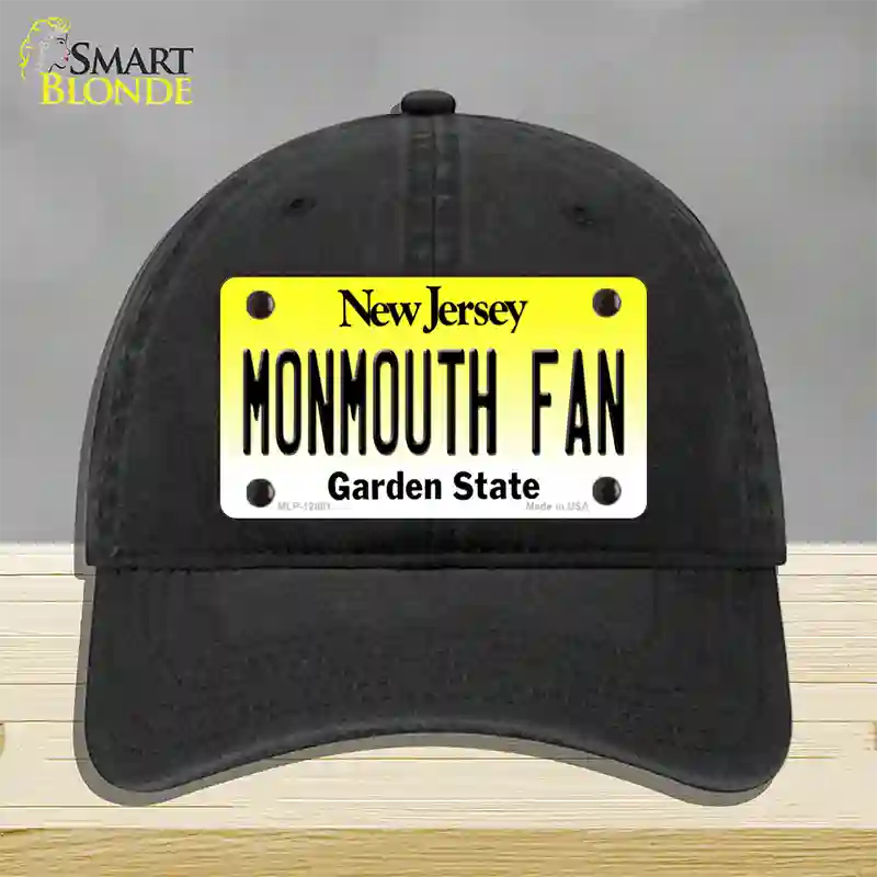 Monmouth Fan Novelty License Plate Hat Unconstructed Cotton / Black