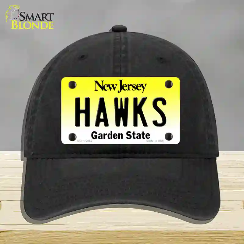 Hawks Novelty License Plate Hat Unconstructed Cotton / Black