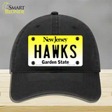 Hawks Novelty License Plate Hat Unconstructed Cotton / Black