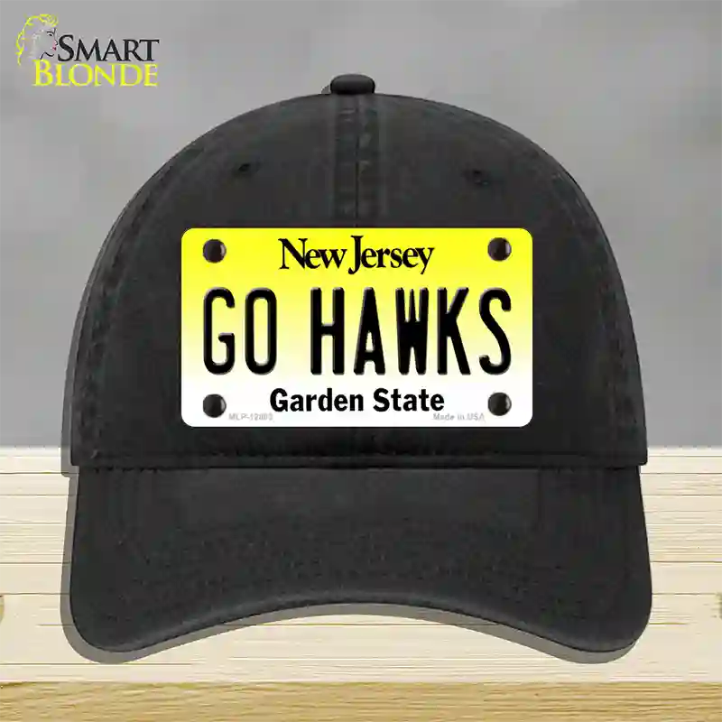 Go Hawks New Jersey Novelty License Plate Hat Unconstructed Cotton / Black