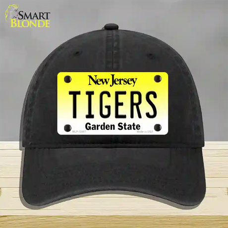 Tigers Novelty License Plate Hat Unconstructed Cotton / Black