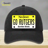 Go Rutgers Novelty License Plate Hat Unconstructed Cotton / Black