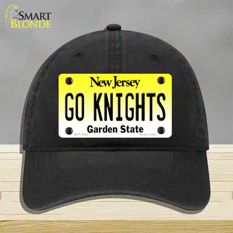 Go Knights New Jersey Novelty License Plate Hat Unconstructed Cotton / Black