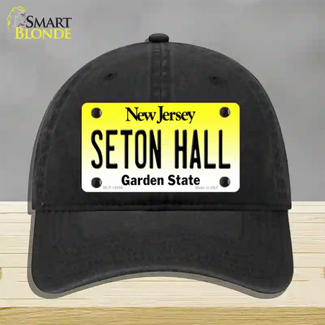 Seton Hall Novelty License Plate Hat Unconstructed Cotton / Black