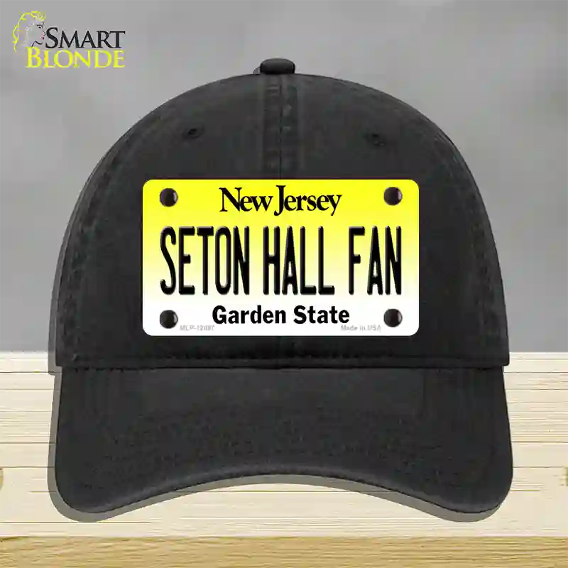 Seton Hall Fan Novelty License Plate Hat Unconstructed Cotton / Black