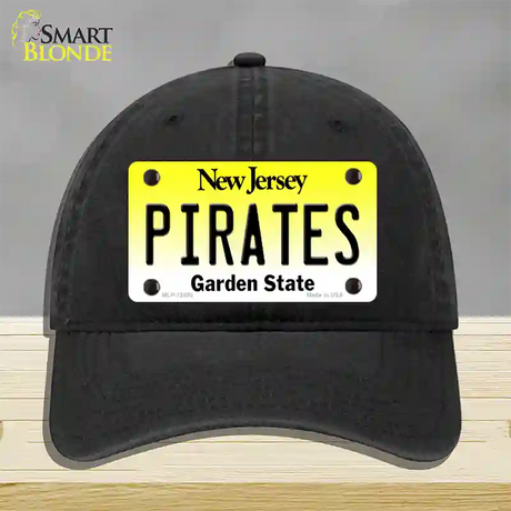 Pirates Novelty License Plate Hat Unconstructed Cotton / Black