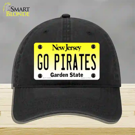 Go Pirates Novelty License Plate Hat Unconstructed Cotton / Black