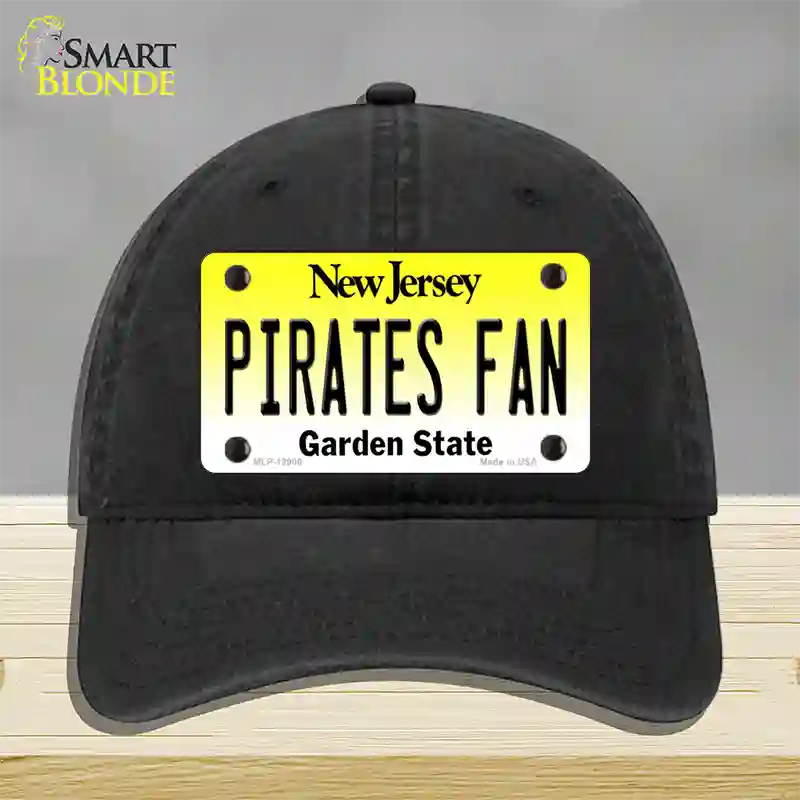 Pirates Fan Novelty License Plate Hat Unconstructed Cotton / Black