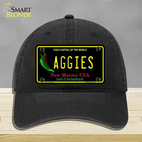 Aggies Novelty License Plate Hat Unconstructed Cotton / Black