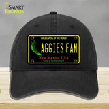 Aggies Fan Novelty License Plate Hat Unconstructed Cotton / Black