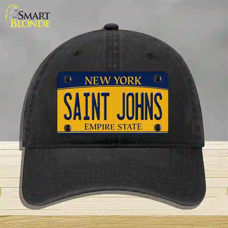 Saint Johns Novelty License Plate Hat Unconstructed Cotton / Black