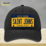 Saint Johns Novelty License Plate Hat Unconstructed Cotton / Black