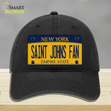 Saint Johns Fan Novelty License Plate Hat Unconstructed Cotton / Black