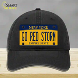 Go Red Storm Novelty License Plate Hat Unconstructed Cotton / Black