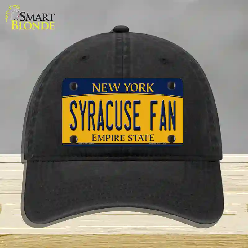 Syracuse Fan Novelty License Plate Hat Unconstructed Cotton / Black