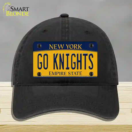 Go Black Knights Novelty License Plate Hat Unconstructed Cotton / Black