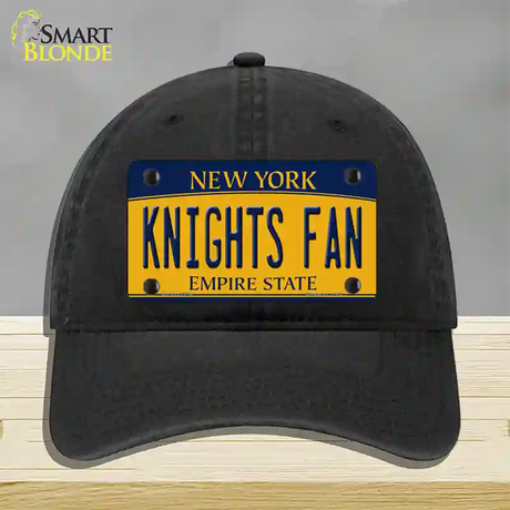 Black Knights Fan Novelty License Plate Hat Unconstructed Cotton / Black